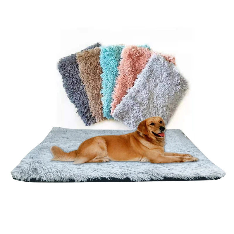 Large Soft Pet Mat Cat Cushion Wool Warm Absorbent  Pet Dog Beds Mat Foldable Travel Sleeping Blanket