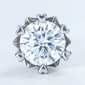 Custom Fine Jewelry 0.5ct Round Snowflake Screw Back 925 Sterling Silver Diamond Mossanite Moissanite Stud Earrings for Women