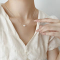 Grace S925 Sterling Silver Irregular Freshwater Pearl Charm Necklace for Women Wholesale