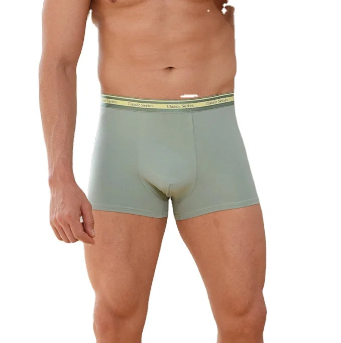 Youki Four Seasons Flat Angle Waist Loose Soft Breathable Combed Cotton Men's Underwear
