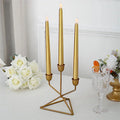 Flameless LED Gold Taper Candles Lights Battery Wedding Party Flickering Tea Light Christmas Dinner Simulation Candle Lamp Decor
