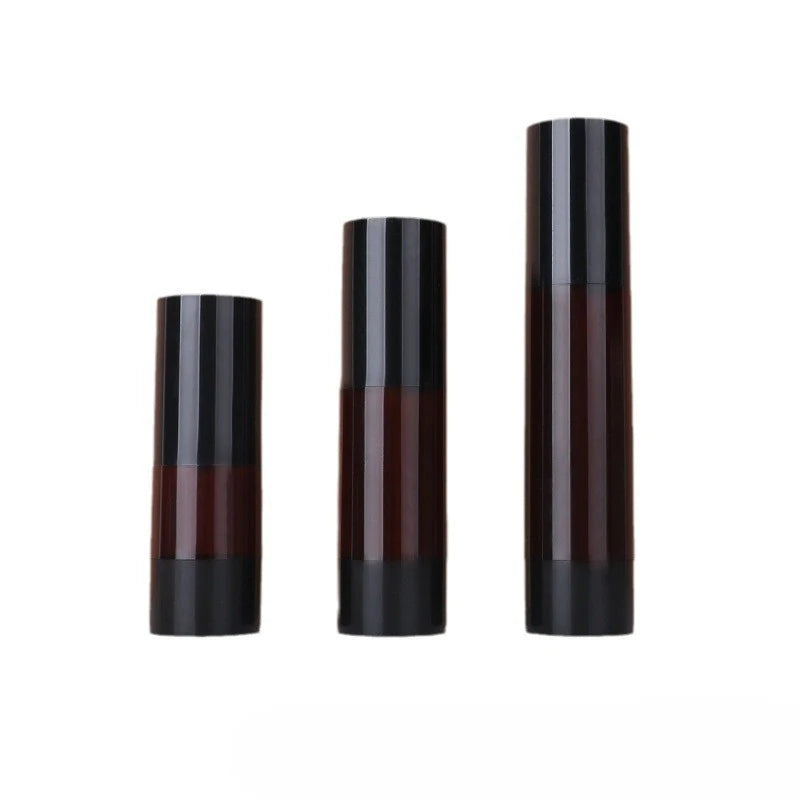 Manufacturer Amber Airless Bottles 5ml 10ml 15ml Cosmetic Packaging Skin Care Serum Shampoo Essential Oils PP Base Roll Sealing