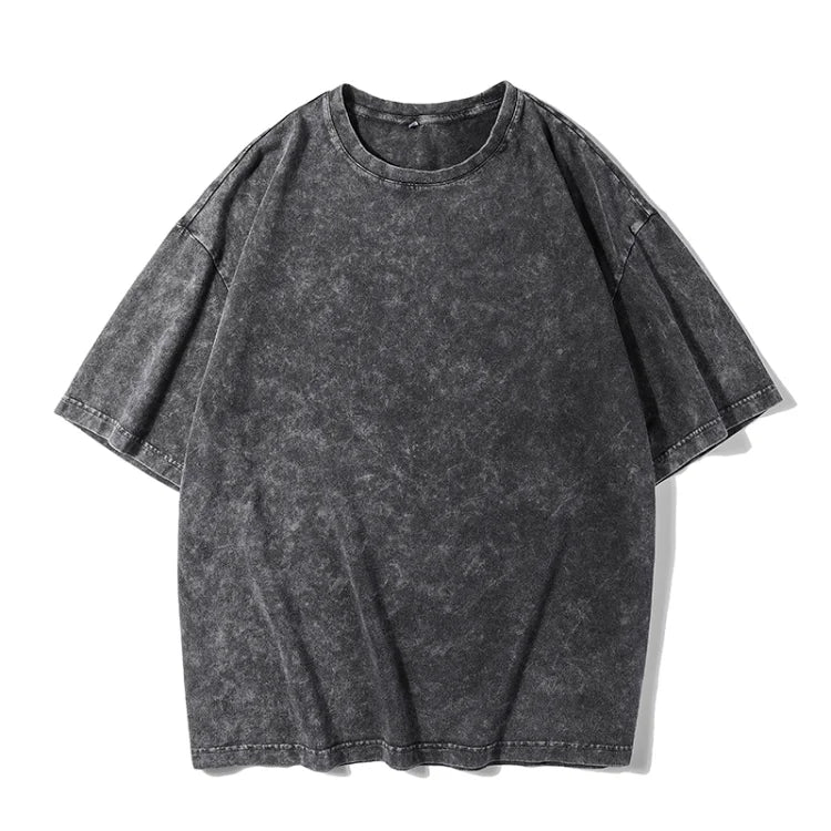 New Products Oversized T-Shirt MenCotton Fabric for T-ShirtsVintage Acid Wash T Shirt Men's Clothes Oversized Tshirt