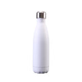 Rubberized Soft-Touch Coated 304 Stainless Steel Vacuum Insulated 500ml Sport Camping Cola Water Bottle with Leakproof Lid