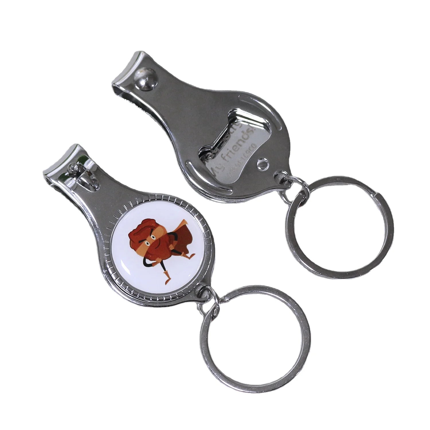 Multi-use Nail Cutter Bottle Opener Keychain with Customize Dripping Glue Custom Photos and Engraving Text