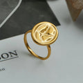 Hot Selling Curved Design Gold Plated Rings Stainless Steel Oval Ring Jewelry