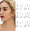 Sterling Silver 925 Premium 12 Birthstone Cubic Zirconia Jewelry Universe Space Planet Girl Kids Drop Earrings Destiny Jewellery