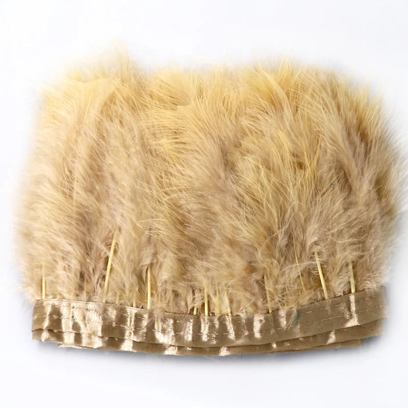 Wholesale 6-8 Inch Multi-Colored Turkey Feathers Fluffy Dyed Patterns for Decorative Fringes