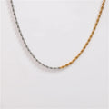 Fenny PVD Plated Wholesale Waterproof Fashion Classic Gold & Silver Mixed Rope Chain Stainless Steel Necklace for Women