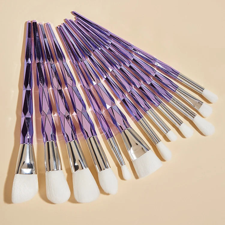 Best Selling 12pcs Purple Makeup Brushes Sets Private Label Logo for Face & Concealer Shaving Brush-Wholesale