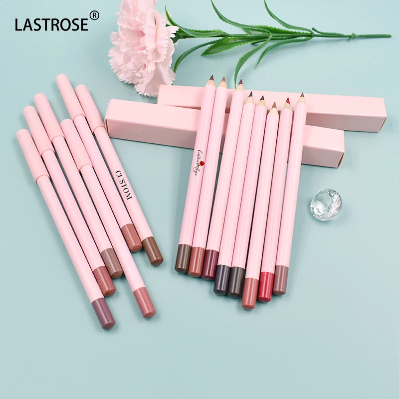 Wholesale Vegan Waterproof Lip Liner High Pigmented Pink Brown Creamy Matte Lipliner Pencil Private Label Lip Liner for Makeup