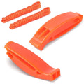Outdoor Lifeguard Backpack Clip Orange Plastic Whistles