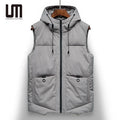Liu Ming Custom Your Logo 2025 Wholesale Zipper Warm Vest Casual Hoodie Sleeveless Jacket Winter Waistcoats for Men