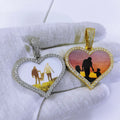 Hip Hop Custom Picture Necklace Pendant Jewelry Personalized Frames Heart Photo Pendant