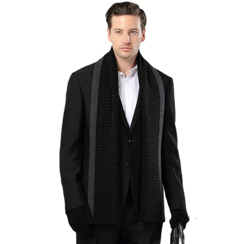 Easy Way American Trends Mens Winter Warm Long Soft Striped & Checkered Scarf for Men Classic Scarves