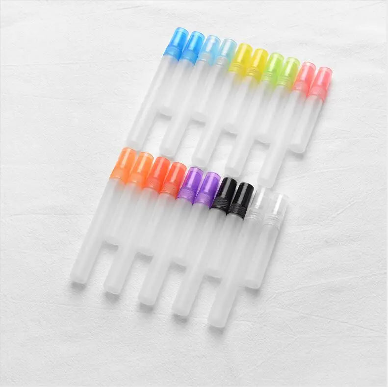 MUB Wholesale Clear Test Plastic Bottle With Plastic Spray Pump 2ml Black Sample Perfume Vial MegaBDM