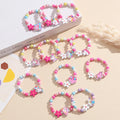 Fashion Cartoon Students Bracelet Cute Unicorn Pendant Colorful Wooden Beaded Bracelets for Kids