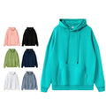 Heavyweight Cotton Drop-shoulder Double-cap Terry Sweater Spring and Autumn Men's and Women's New Hooded Sweater Men's Solid