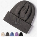 Wholesale Winter Warm Custom Cartoon Smile Face Embroidered Logo Beanie Ski Knit Hats High Elastic Acrylic Plain Caps