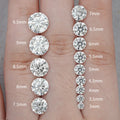 Starsgem Moissnaite 5mm 6.5mm 8mm 9mm  D White  VVS Stone Mossanite Diamante Jewelry Moissanite Diamond Loose Moissanite