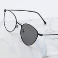 Jiuling Eyewear Anti Glare Blue Light Blocking Lens Double Use Eyeglasses Round Alloy Frame Gaming Photo Grey Glasses for Adult