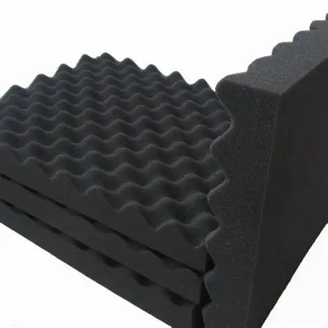 WANER Hot Sale Black Various Colors Polyurethane Sound-Absorbing 50mm Thick Acoustic Foam Bevel Studio Soundproofing Material