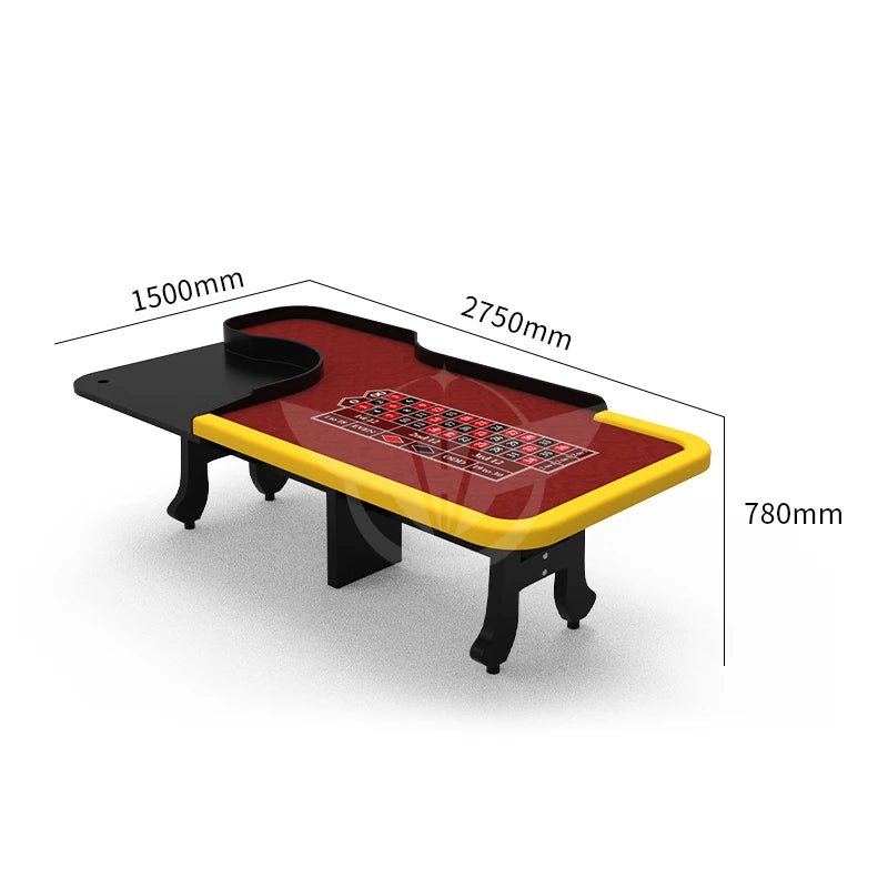 YH Factory Wholesale High Quality 22inch Roulette Wheel Poker Table With Solid Wood H Legs
