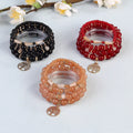 Wholesale Boho Style Elastic Jewelry Stackable Stretch Crystal Bead  Tree of Life Multilayer Bracelet
