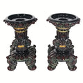 Baroque-Style Resin Candlesticks Hand-painted Ornate Artistic Design Fashion Home Decorative Table Figurines for Holiday