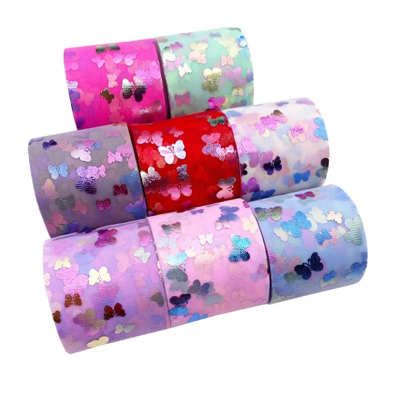 Ziming 6CM Multiple Colors Cute Butterfly Grenadine Costume DIY  Ribbon Accessories Gift and Flower Decoration Ribbons