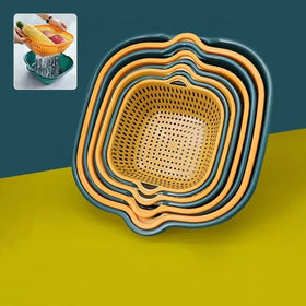 Kitchen Household Washing Drain Basket Plastic Drain Basket for Kitchen Sink Storage Containers for Vegetables Fruits Colanders