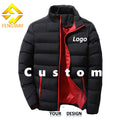 Fengway Custom Men's Winter Eco-Friendly Windproof Breathable Cotton Padded Stand Collar Zipper Hooded Quilted Bubble Jacket