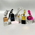 Spot 3ml Vehicle Mounted Perfume Bottle Black Transparent Glass Bottle Wooden Lid