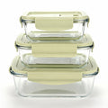 Reusable Leakproof Airtight Food Storage Container Set Glass Jar Packaging Bento Boxes Custom Tin Lunch Box