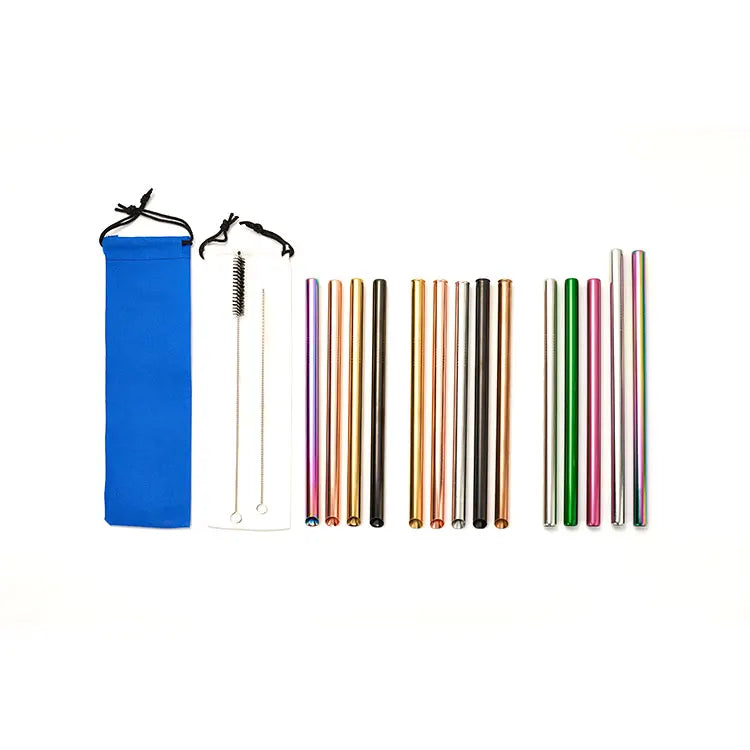 12mm High-quality Durable Stainless Steel Straw with Cleaning Brush