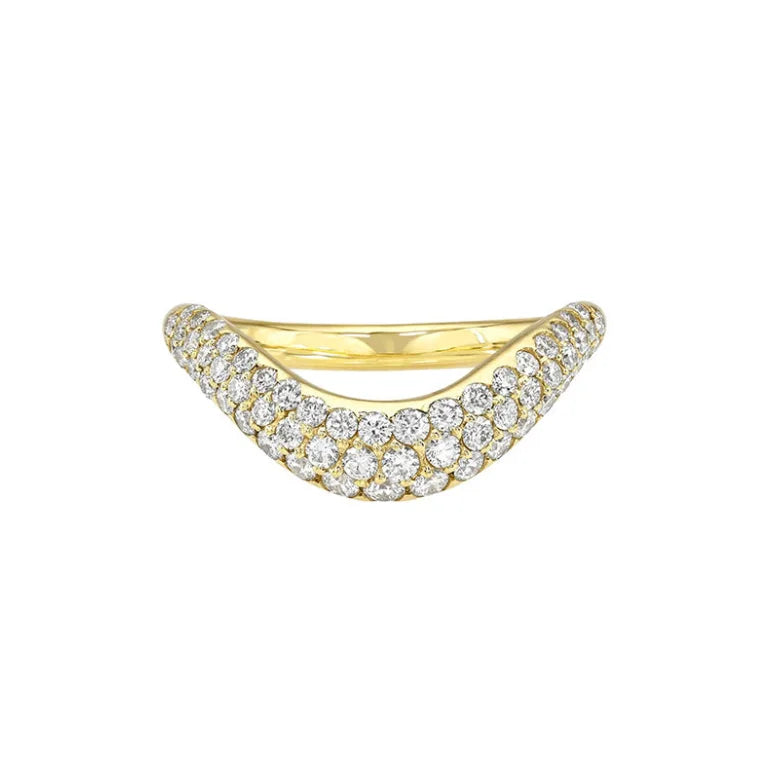 New Arrival 18k Gold Fashionable Diamond Versatile Stackable Women Pave CZ Stackable Rings Wedding Ring for Women