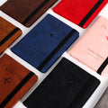 PU Leather Travel Wallet Passport Holder Custom logo Passport Holder Cover With Elastic Band Leather Id Card Ticket Wallets
