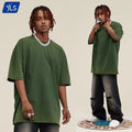 YLS Custom Embroidered Oversized Street Wear T-Shirt 285 Gsm Heavy Weight 100% Cotton Vintage Wash ODM/OEM