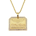 Symbolical Talismanic Last Supper Religious Necklace Pendant Women/Men Gold  Jesus Jewelry Rhinestone Necklaces