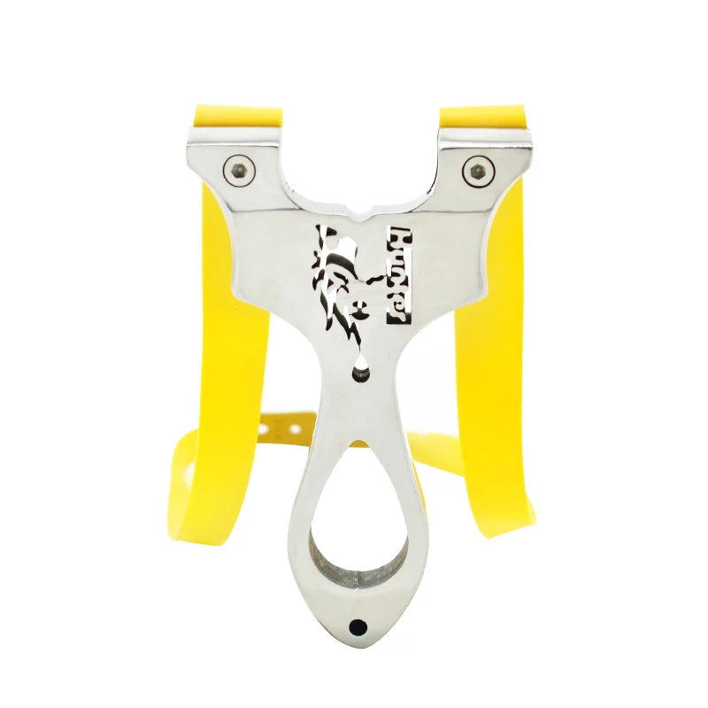Piaoyu Stainless Steel Slingshot Catapult Hunting and Shooting Slingshot With Powerful Sling Shot Rubber