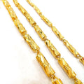 Gold Dubai Solid Vacuum Plating Cylindrical Necklace Exquisite Gold Plated Jewelry for Men and Women