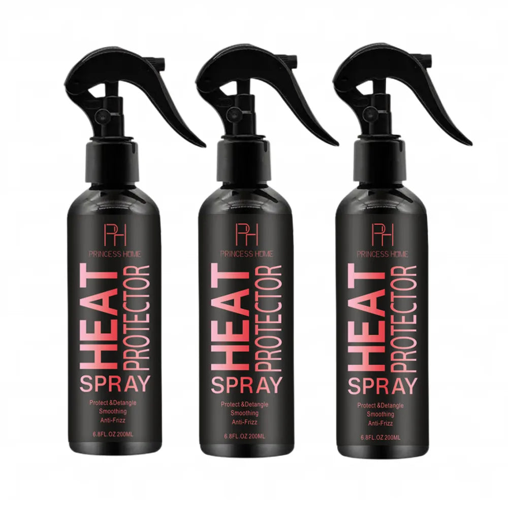 Private Label 200ml Flower Scent Heat Protectant Hair Spray Protect From Flat Irons & Hot Blow Dry Frizzy Making Hair Shiny