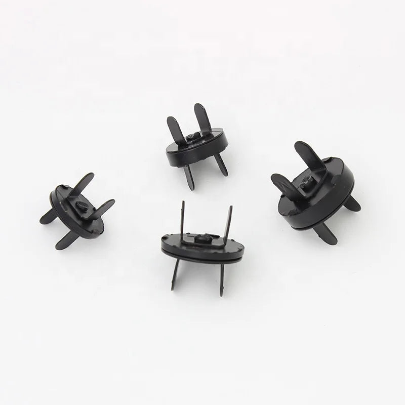 Nolvo World Dark Black 14*2 18*2 Available Customized Round Strong Fastener Metal Magnetic Snap Button Buckle for Bag Clothing