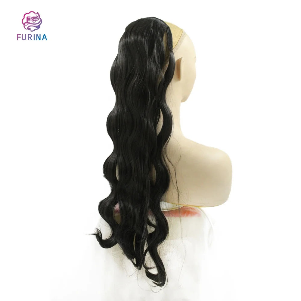 No Irritation Ponytail Style Black Curly Ponytail Curly Synthetic Drawstring Easy to Take Care of Wholesale Ponytails for Women