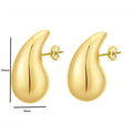 High-end 18K Gold Chubby Water Drop Titanium Steel Earrings Versatile Geometric Design  Women's Fashion Stainless Steel