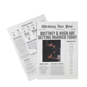 Wedding Stationary DIY Papercraft Wedding Newspaper Wedding Programs