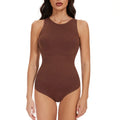 Hot Waist Waist Waist Waistcoat Solid Color Round Neck Onesie Shapewear