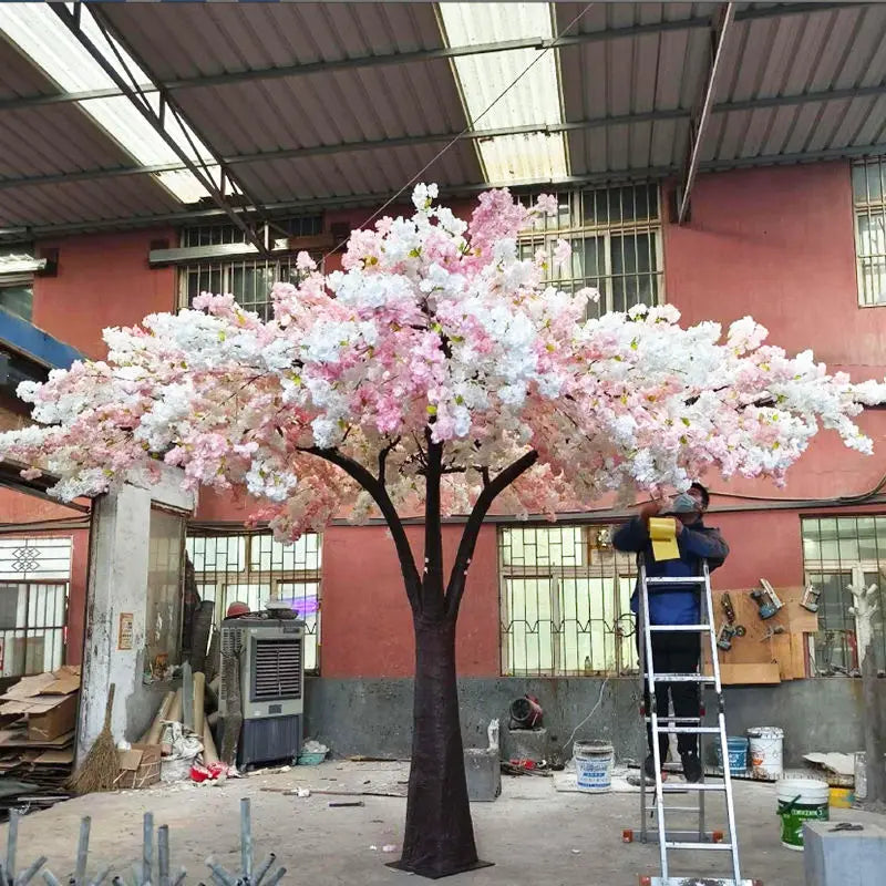 Wholesale Indoor/Outdoor Large White Flower Willow Wisteria Wedding Centerpiece Artificial Cherry Blossom Tree