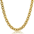 Hot New Arrival Stainless Steel Round Chain Link Choker Necklace Women Men Gold Plated Link Chain Necklaces