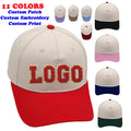 Unisex Custom Two-Tone Cotton 5-Panel Baseball Cap Free Logo Sporty Structured Ball Cap